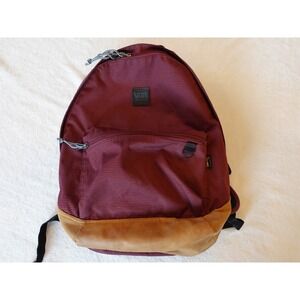 Vans Cordura Burgundy Backpack Laptop Hiking School Camping Travel Work EUC
